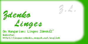 zdenko linges business card
